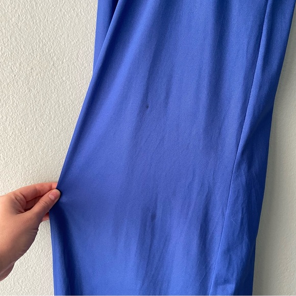 Vae Mode | Vintage 80s Cobalt Blue Lace Front Long Slip Dress Lingerie Nightgown - Picture 13 of 14